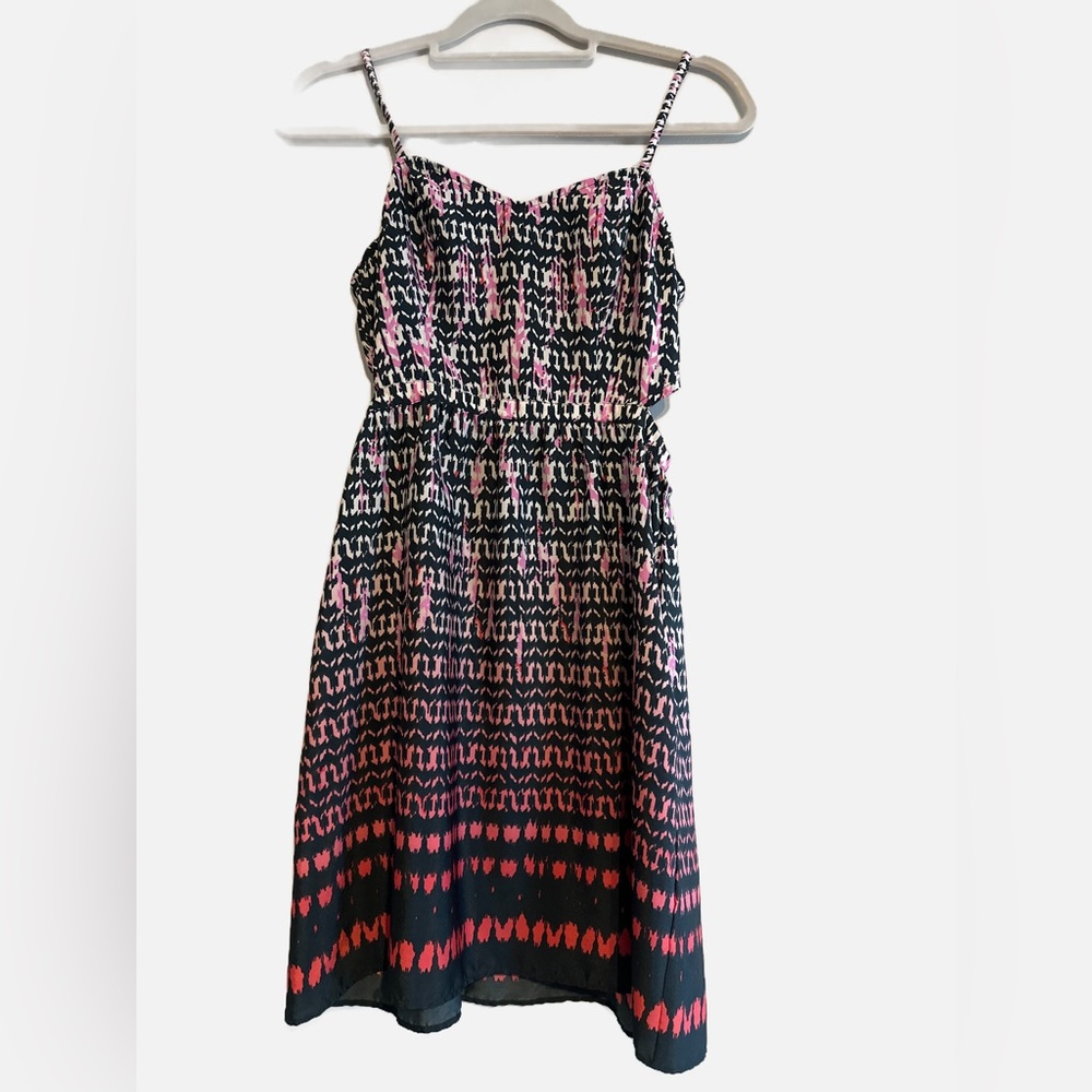 American Eagle Women’s Fit Flare Cut Out Geometric Dress